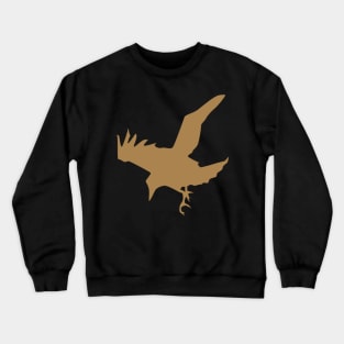 Raven or Crow In Flight Silhouette Cut Out Crewneck Sweatshirt